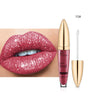 Pudaier Sip Glitter Flip Matte Shimmer Lip Gloss No Stain On Cup Diamond Lipstick