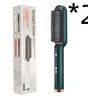 Dual-Purpose Hair Straightener & Curling Brush – Negative Ion Hot Comb