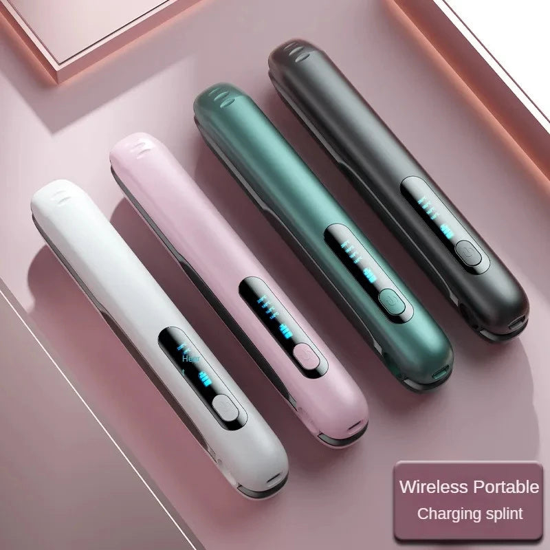 Portable Wireless Hair Straightener – 2-in-1 USB Curler