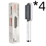 Dual-Purpose Hair Straightener & Curling Brush – Negative Ion Hot Comb