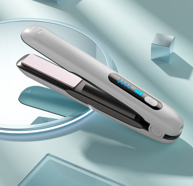 Portable Wireless Hair Straightener – 2-in-1 USB Curler