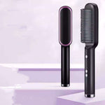 Dual-Purpose Hair Straightener & Curling Brush – Negative Ion Hot Comb