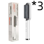 Dual-Purpose Hair Straightener & Curling Brush – Negative Ion Hot Comb